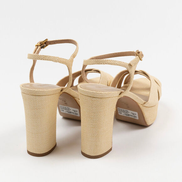 Schutz Women Keefa Platform Sandals Natural Light Wood Size 8 - Picture 3 of 6